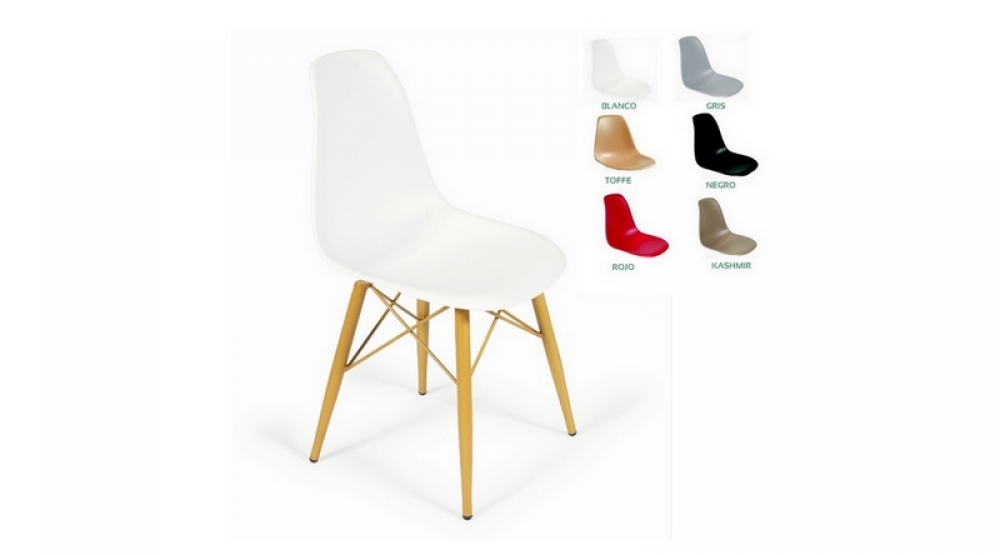 Silla 25-Picasso X4 pata acero imitación madera