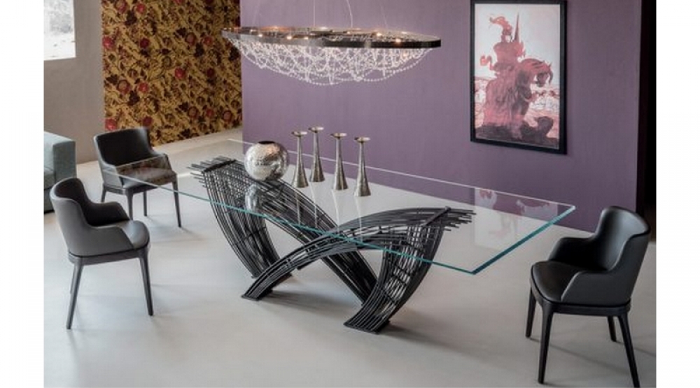 Mesa comador cristal transparente Hystrix, Cattelan Italia