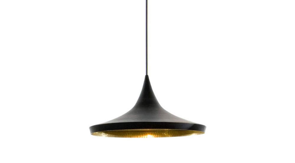 LAMPARA VINTAGE NEGRO Y ORO