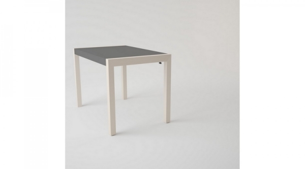 Mesa cocina moderna extensible Concept Cancio blanca, negra